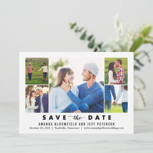 整理カラー編集可能カラー日付カードの保存 セーブザデート (スタンド正面)