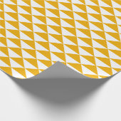 整頓された三角形のモダンなギフト用包装紙の紙のマスタード ラッピングペーパー (角)