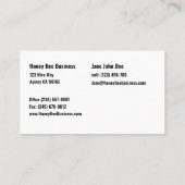 整頓された先端及び蜜蜂 名刺 (裏面)