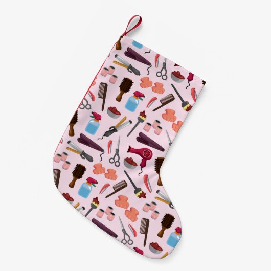 整髪キットの継ぎ目無し模様 スモールクリスマスストッキング (正面 (吊り時))