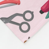 整髪キットの継ぎ目無し模様 フリースブランケット (角)