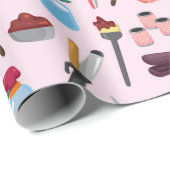 整髪キットの継ぎ目無し模様 ラッピングペーパー (ロールコーナー)