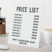整髪サロン価格表 台座サイン (インサイチュ)