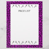 整髪料の価格表サロン チラシ (正面)