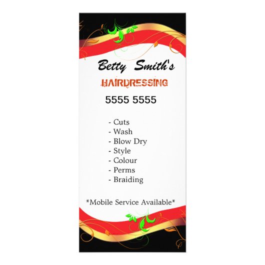 整髪用ラックカード ラックカード (正面)