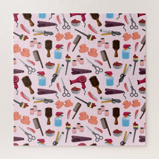 整髪用具、シームレスパタスタイリッシューン。 ジグソーパズル (縦)