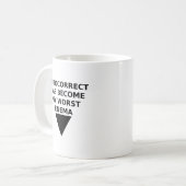 敵が自動修正される面白いマグカップ コーヒーマグカップ (正面左)