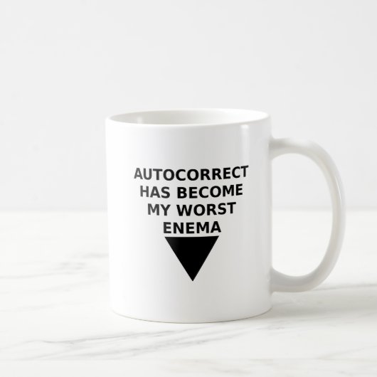 敵が自動修正される面白いマグカップ コーヒーマグカップ (右)