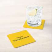 敵に向かって前に進む スクエアペーパーコースター (インサイチュ)