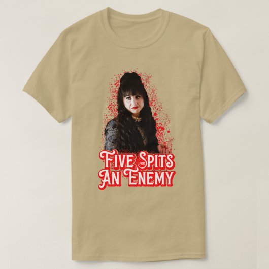 敵に向かって5つのスピット1 Tシャツ (デザイン正面)