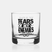 敵のおもしろい涙はワードアート ウイスキーグラス (正面)