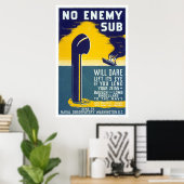 敵のサブなし – WPA ポスター (ホームオフィス)