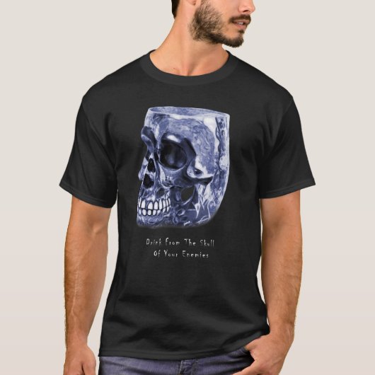 敵のスカルから飲む Tシャツ (正面)