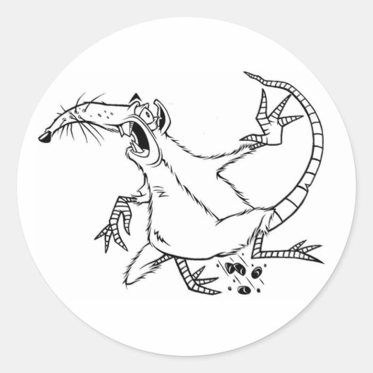 敵のネズミ ラウンドシール (正面)