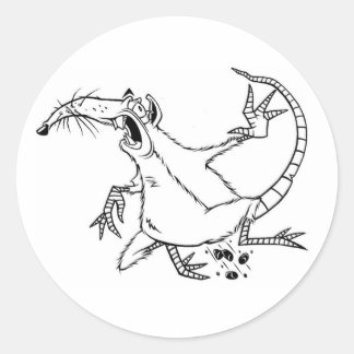 敵のネズミ ラウンドシール