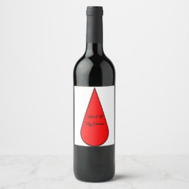 敵のワインラベルの血 ワインラベル