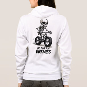 💀 「敵の時間がない」 - Badass Skeletonバイクもしくは自転車に乗る人🚴 パーカ
