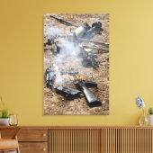 敵の武器の破片が飛び散っクールた キャンバスプリント (インサイチュ (リビング))