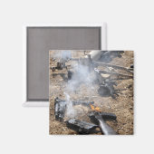 敵の武器の破片が飛び散っクールた マグネット (正面/裏面)