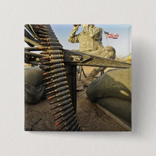 敵の活動のための兵士の斥候 缶バッジ (正面)