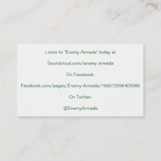 敵の艦隊のプロモーションカード 名刺