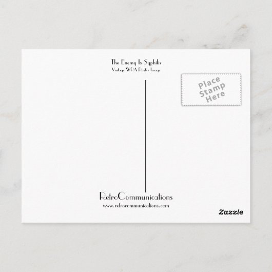 敵は梅毒 ポストカード (裏面)