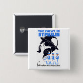 敵は梅毒 缶バッジ (正面&裏面)