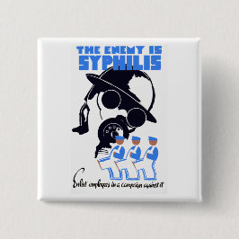 敵は梅毒 缶バッジ