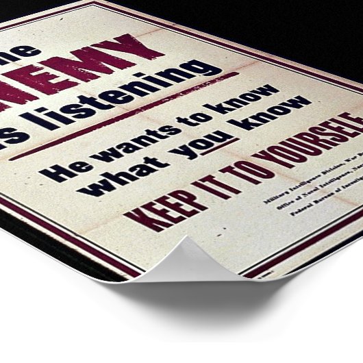 敵は聞の ポスター (角)