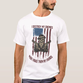 敵を味方に付けると敵を倒す Tシャツ