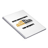 敵を過小評価しない(チェスセット) ノートブック (右側)