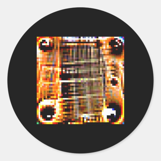 敵対的アンチ – 顔認識迷彩Inv ラウンドシール (正面)