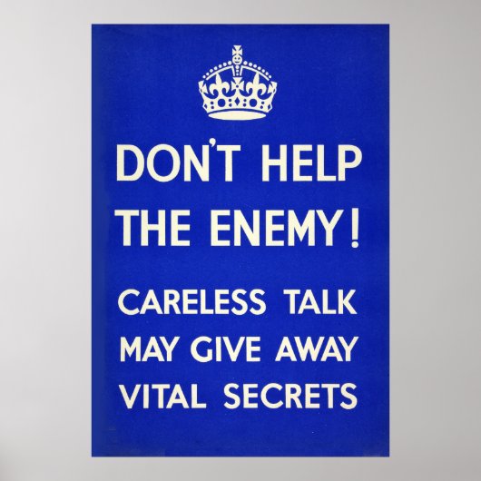 敵救済を倒せ。保秘密は安全。 ポスター (正面)