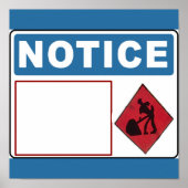 敷地内の掘削なし、文字の追加、署名 ポスター (正面)