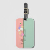 敷居のデイジーのカラフル美しい配置 ラゲッジタグ (正面縦)