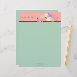 敷居のデイジーのカラフル美しい配置 レターヘッド