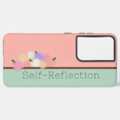 敷居のデイジーのカラフル美しい配置 SAMSUNG GALAXYケース (裏面横)