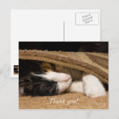 敷物の下で遊ぶありがとう ポストカード (正面/裏面)