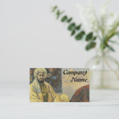 敷物の名刺-アールヌーボー 名刺 (スタンド正面)