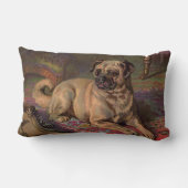 敷物の腰枕にパグ ランバークッション (裏面)