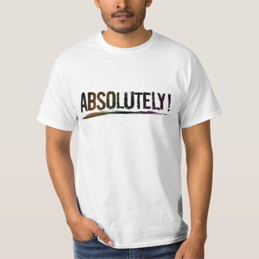 文はっきりした型ABSOLUTE 前向き Tシャツ (正面)