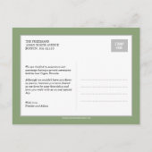 文はっきりした字結婚発表 案内ポストカード (裏面)