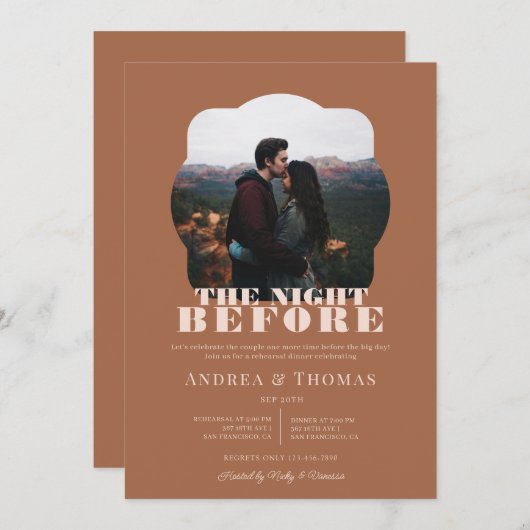 文はっきりした字 | リハーサルディナー招待状 招待状 (正面/裏面)