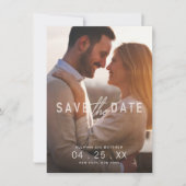 文はっきりした書セーブ・ザ・デート案内 招待状 (正面)