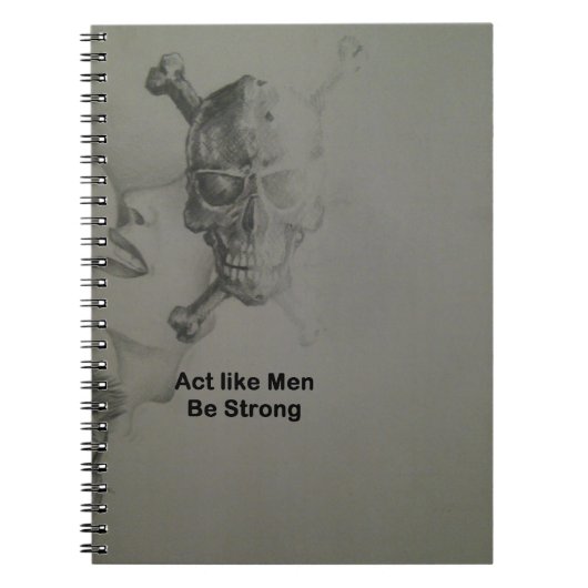 文はっきりした言:男らしく振る舞う ノートブック (正面)