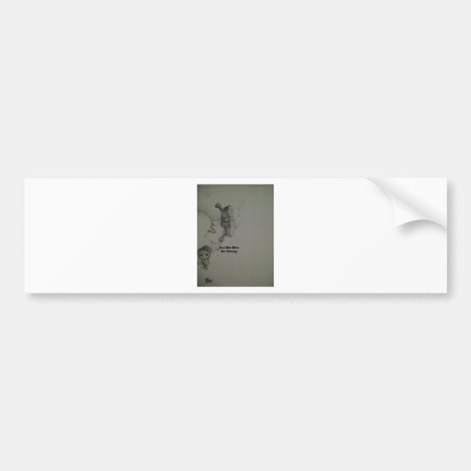 文はっきりした言:男らしく振る舞う バンパーステッカー (正面)