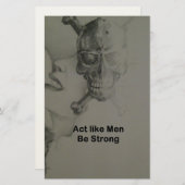 文はっきりした言:男らしく振る舞う 便箋 (正面/裏面)