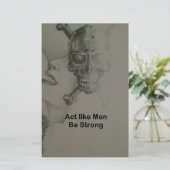 文はっきりした言:男らしく振る舞う 便箋 (スタンド正面)