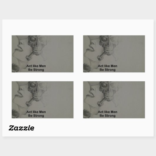 文はっきりした言:男らしく振る舞う 長方形シール (シート)