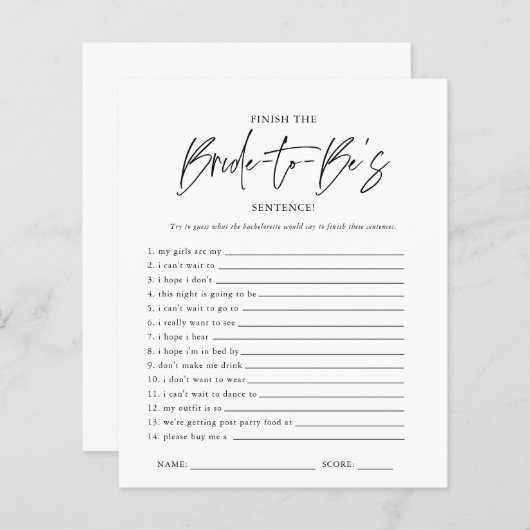 文を完成させる |ブライダルシャワー (正面/裏面)